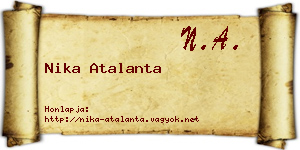 Nika Atalanta névjegykártya